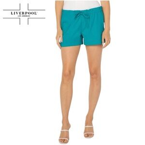 048 NWT Liverpool Blue High Waist Shorts